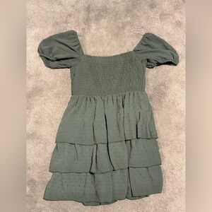 Altar'd State Olive Smocked Dress